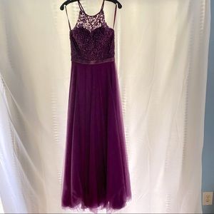 Mori Lee Tulle Bridesmaid dress with embroidery